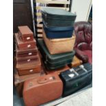 Old suitcases - some leather