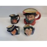 x4 Royal Doulton Toby Jugs