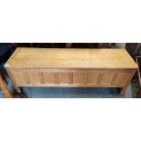 Mouseman blanket box/ottoman - W137cm x D40cm x H46cm - small water stain on top