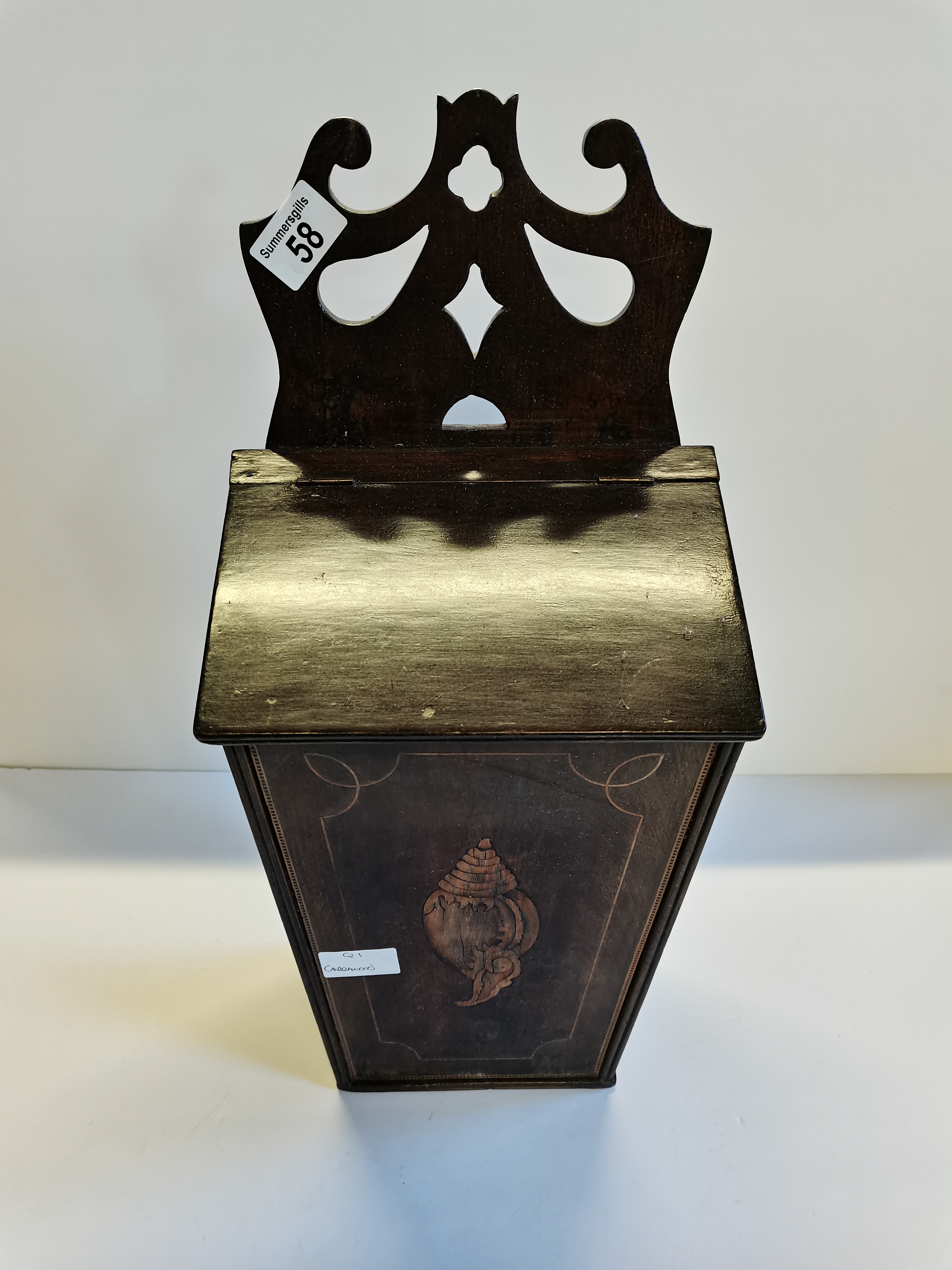 Antique Mahogany candle box - Image 2 of 2