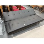 Black and chrome sofa/day bed