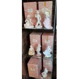 X7 Coalport figurines excellent condition with boxes