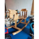 Child's wooden rocking horse/chair
