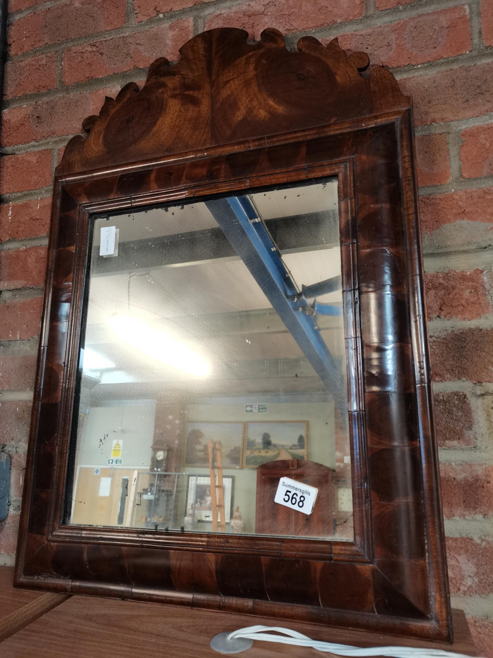 Antique mirror in wood frame