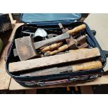 Suitcase Containing mallet, Planes and chisels etc