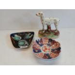 Poole pottery dish plus 2 ceramic items