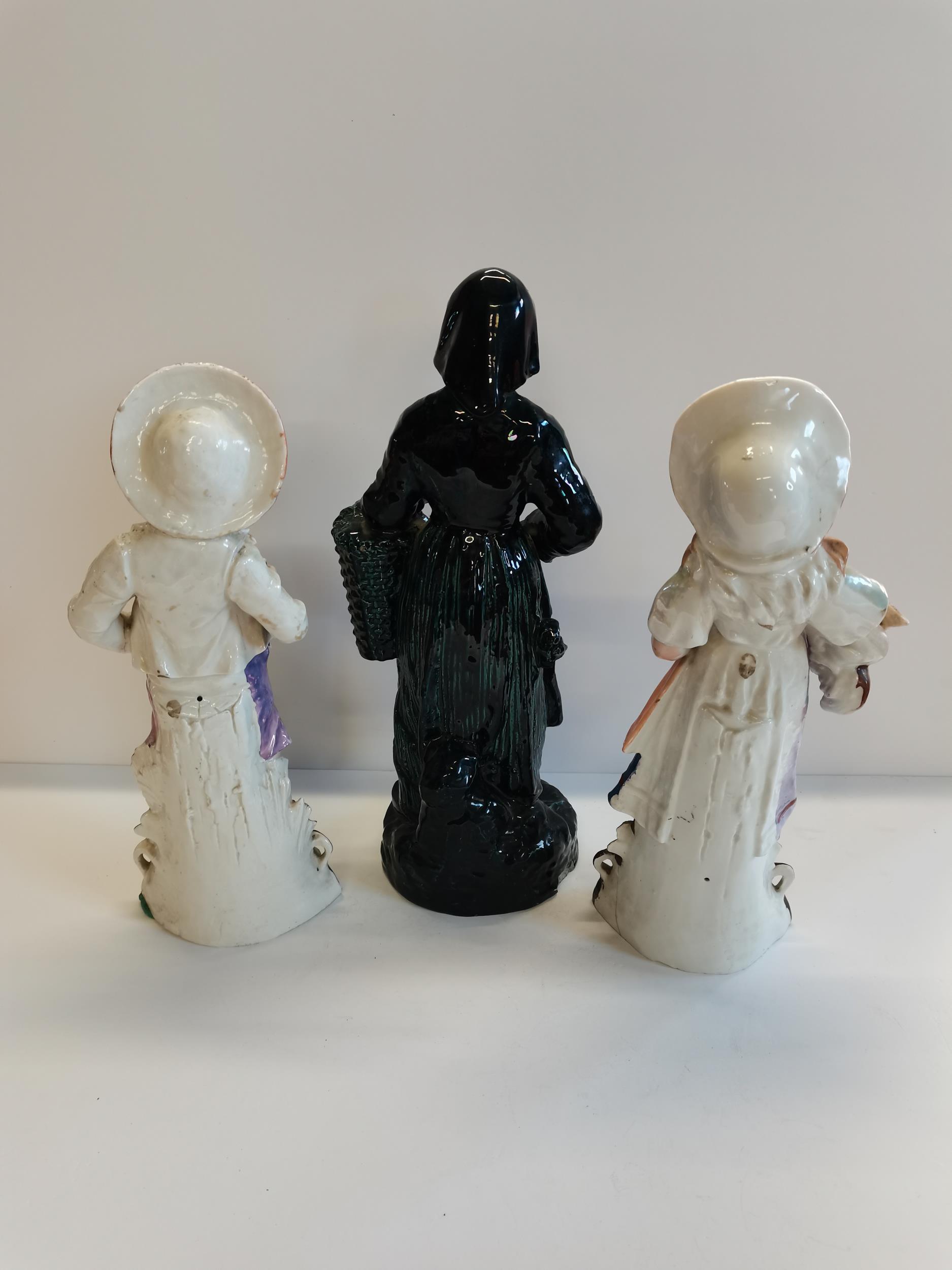 3 figures - pair of Victorian figures plus Balmaiden of Cornwall (tin mine) - Image 5 of 6