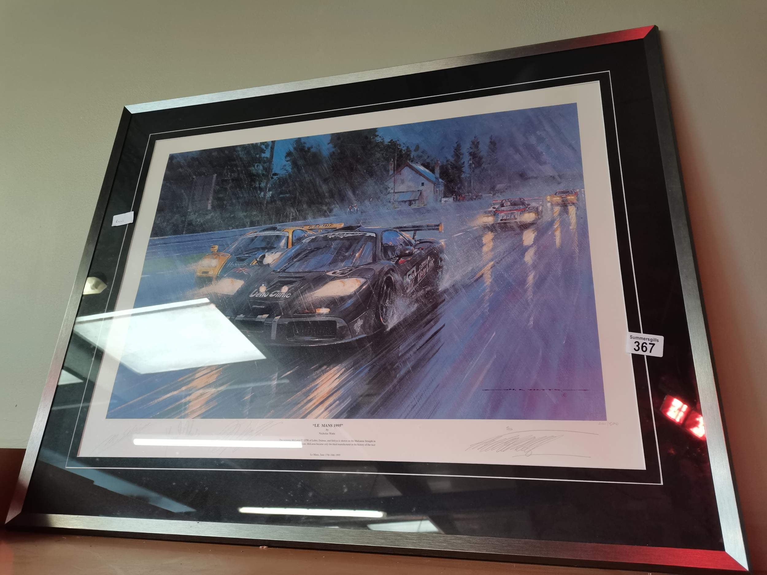 Ltd edt. Print of LE MANs by Nicholas Watts 241/500 Signed