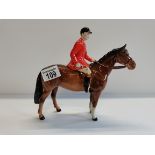 Beswick Huntsman on Bay horse - excellent condition no chips or cracks plus Beswick hound exc.