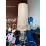 German pottery table lamp