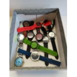 Collection of gents wrist watches inc. FOSSIL, POLICE, BOSS