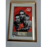 Framed Busted programme and ticket Wembley 2004