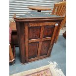 Oak corner cupboard