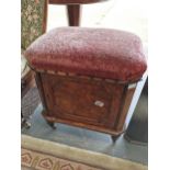 Antique walnut stool / cabinet