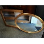 X2 gilt framed mirrors