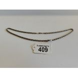 Gold/silver neck chain no mark - 12grams