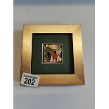 Framed small Moorcroft plaque - Excellent condition Frame 14cm x 14cm