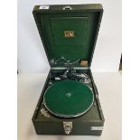 A green Gramophone 'His Masters Voice' - The Gramophone company - excellent conditionCondition