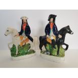 A Pair of Staffordshire horseman Dick Turpin and Tom King