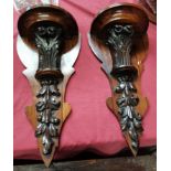 Antique Rosewood wall plaques and brass reading lamp