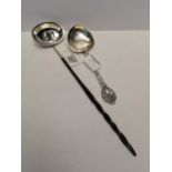 Silver Brandy Ladle and Silver Art Nouveau spoon
