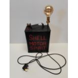 one Shell oil can lamp