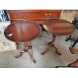 A near pair of mahogany side tables made by Beavan Funnell Condition Grade:  A