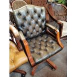 A leather office swivel chairCondition StatusCondition Grade:  B Good: In good condition but