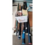 A Large Quantity of Fishing Rods to include "Fields 2pc Fieldspin Deluxe 7.5 ft spinning Rod, C &W