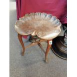 Shell form stool on cabriole legs