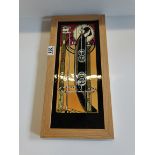 Framed Moorcroft plaque - 16cm x 40cm. Excellent condition