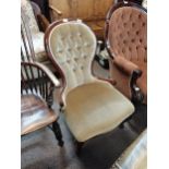 Repro button back nursing chairCondition StatusCondition Grade:  B Good: In good condition but