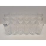 Stewart Crystal x6 red wine glasses,x6 white wine glasses and x6 water glasses