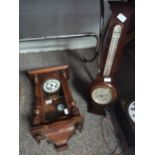 French Wall clock A/F and barometer