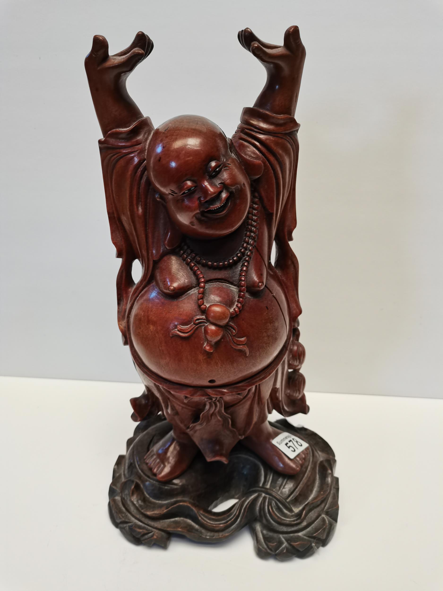 Oriental wooden Buda figure H45cm Condition status - Grade B