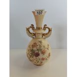 Worcester jug 28cm ht exc. Condition Flowers