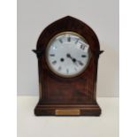 Edwardian mahogany Mantel Clock - D/D to faceCondition StatusCondition Grade:  C Fair: In fair