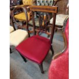 Antique mahogany chair with in laid decorationCondition StatusCondition Grade:  B Good: In good