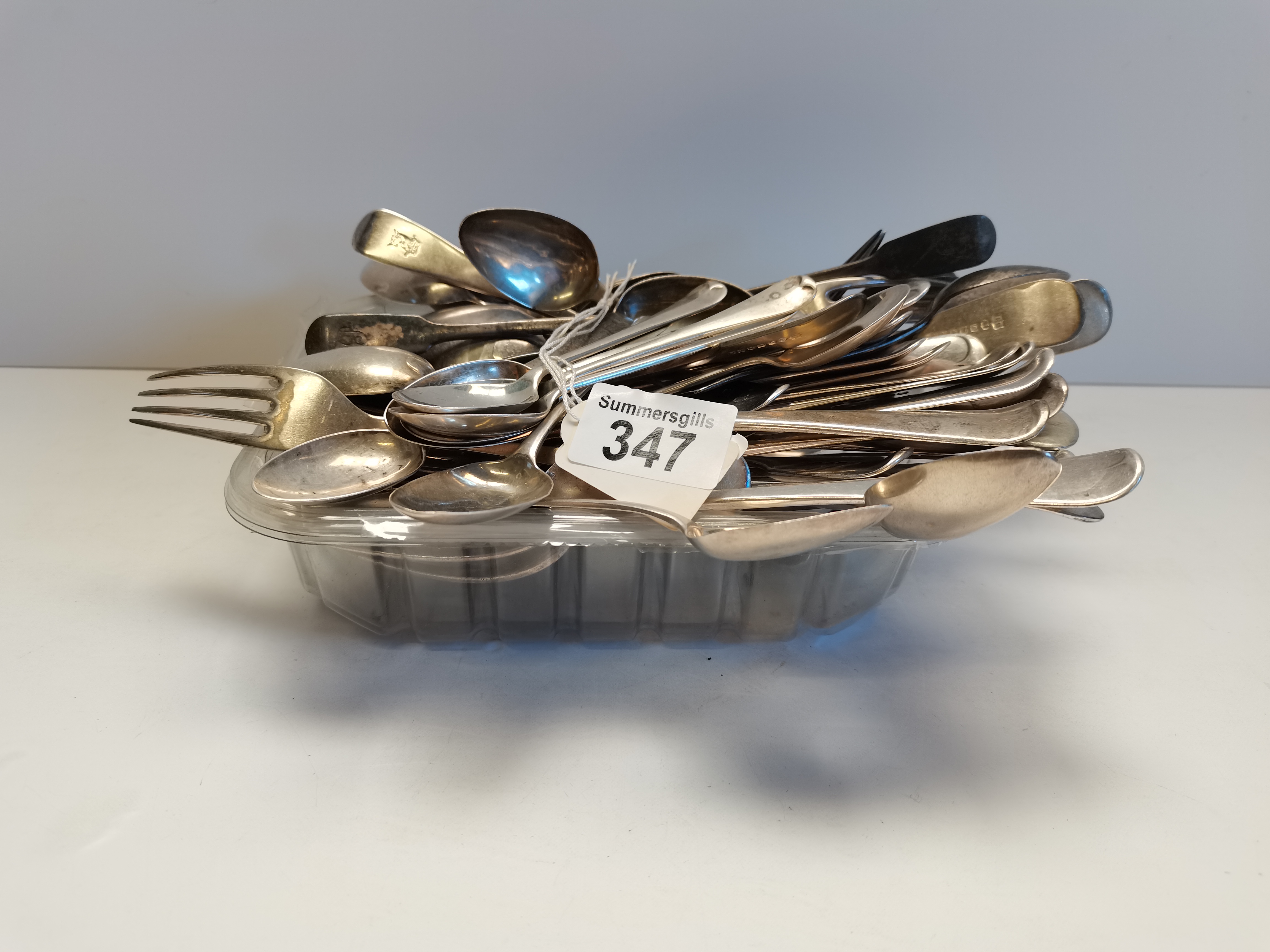 various silver cutlery pieces. 6-10 pieces are plated the rest are Silver