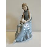 Nao figure - 'Seated girl with cat' good conditionCondition StatusCondition Grade:  A Excellent: