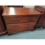 3ht mahogany chest of drawers with brushing slide D53cm x w107cm x H86cmCondition StatusCondition