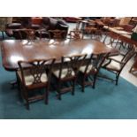 X8 Rackstraw chairs plus extendable dining table L244cm x w103cm
