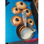 Le Creuset 5 piece pan set in Brown 1 is A/F others ok