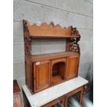 Vintage wall hanging shelf unit with 2 cupboards