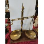 Pair of large brass scales hallmark 'WM Parnell & Co'