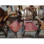 2 x Edwardian chairsCondition StatusCondition Grade:  B Good: In good condition but possibly some