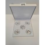 Silver Sovereign set in presentation cases and box