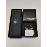 Georg Jensen Heritage 925 silver pendant drop and matching earrings