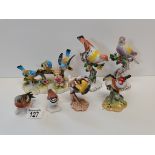 Collection of 7 x bird figures incl Royal Adderley and Goebel all exc. ConditionCondition
