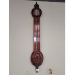 Antique Mahogany stick style Barometer